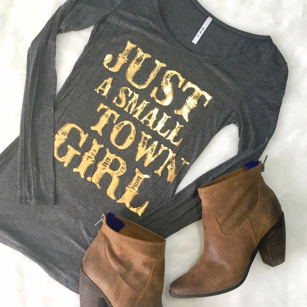 Just A Small Town Girl LS Tee